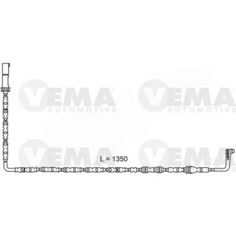 Contact d'avertissement, usure des plaquettes de frein VEMA 117510