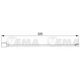 Contact d'avertissement, usure des plaquettes de frein VEMA 117521