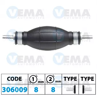 Pompe, préalimentation de carburant VEMA 306009
