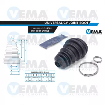 Soufflets de cardan universel VEMA