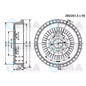 Tambour de frein VEMA 800815