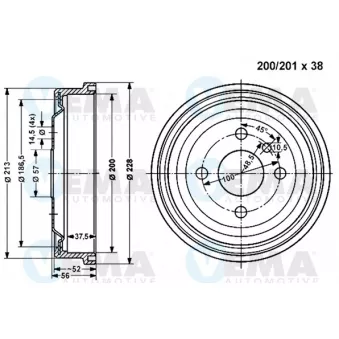 Tambour de frein VEMA 800827