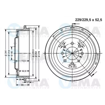 Tambour de frein VEMA 800835