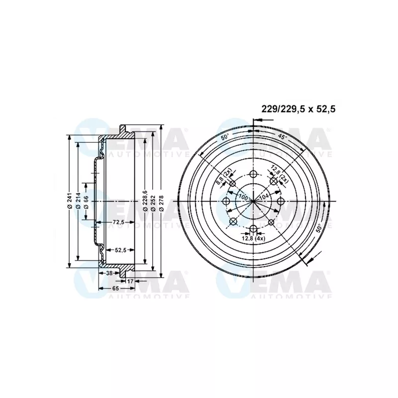 Tambour de frein VEMA 800835