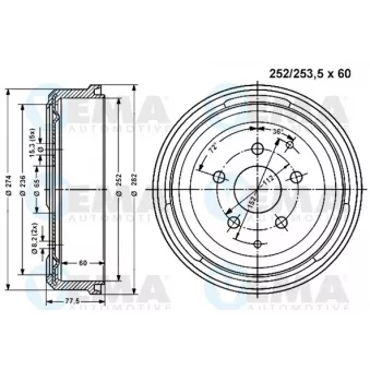 Tambour de frein VEMA 800854