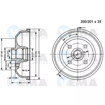 Tambour de frein VEMA 800936