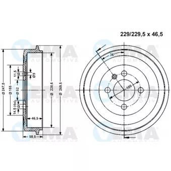 Tambour de frein VEMA 800939