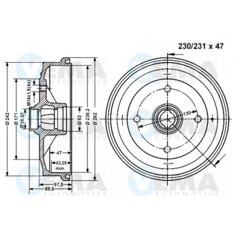 Tambour de frein VEMA 800958