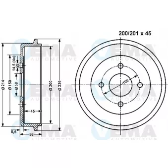 Tambour de frein VEMA 800961
