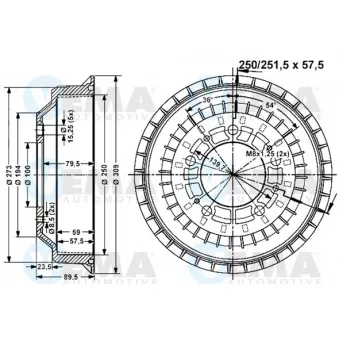 Tambour de frein VEMA 801005
