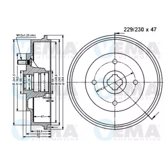Tambour de frein VEMA 801034