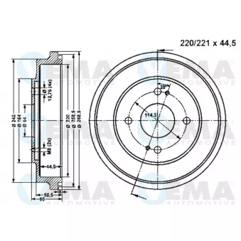 Tambour de frein VEMA 801053