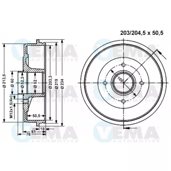 Tambour de frein VEMA 801094