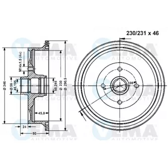 Tambour de frein VEMA 801114