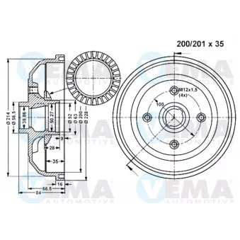 Tambour de frein VEMA 801169