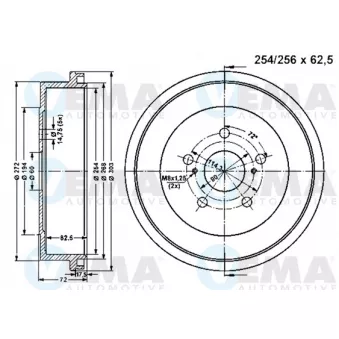 Tambour de frein VEMA 801214