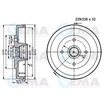 Tambour de frein VEMA 801356