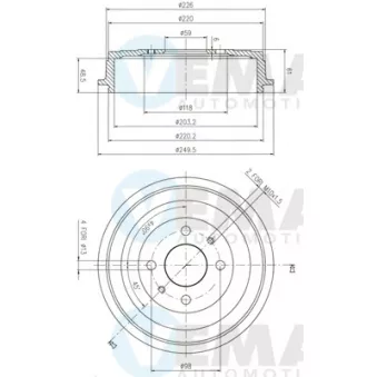Tambour de frein VEMA 801499