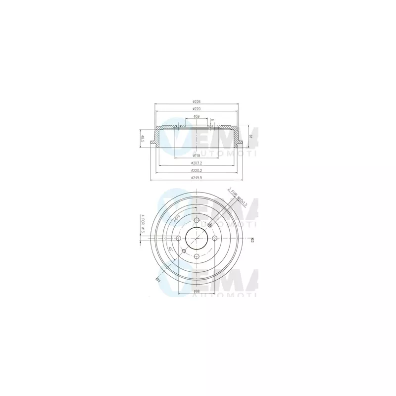 Tambour de frein VEMA 801499