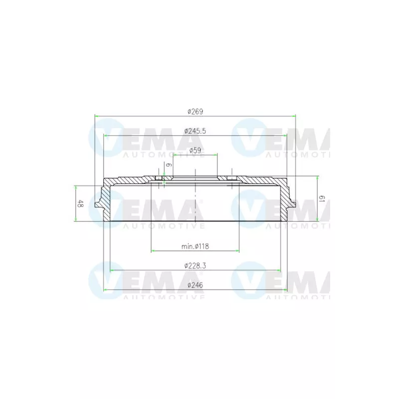 Tambour de frein VEMA 801501