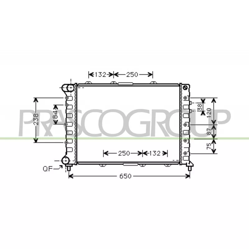 Radiateur, refroidissement du moteur PRASCO AA080R002