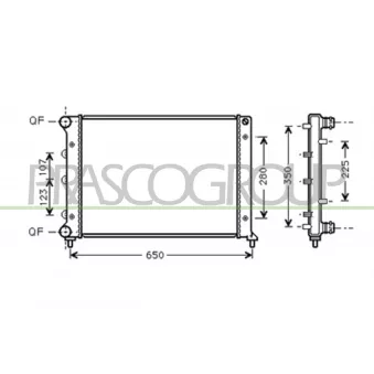 Radiateur, refroidissement du moteur PRASCO AA340R001