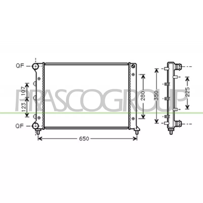 Radiateur, refroidissement du moteur PRASCO AA340R001