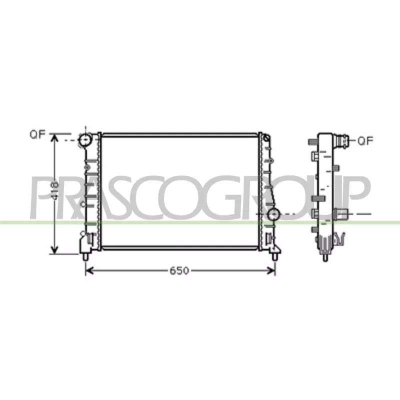 Radiateur, refroidissement du moteur PRASCO AA340R004