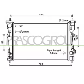 Radiateur, refroidissement du moteur PRASCO AA344R002