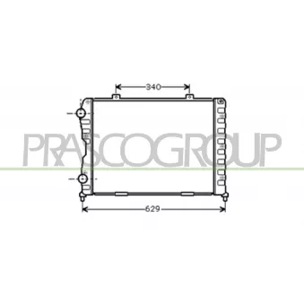 Radiateur, refroidissement du moteur PRASCO AA620R002