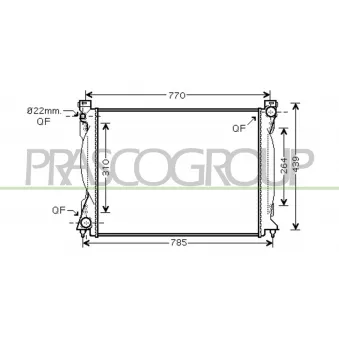 Radiateur, refroidissement du moteur PRASCO AD034R006