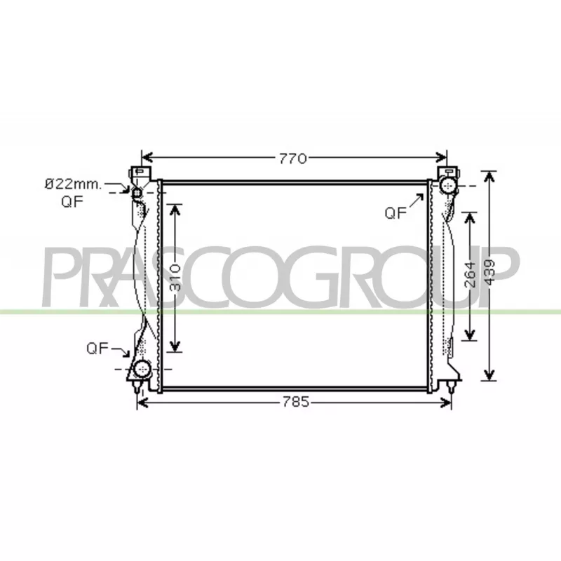 Radiateur, refroidissement du moteur PRASCO AD034R006