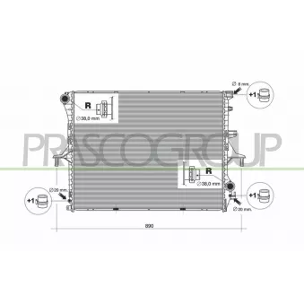 Radiateur, refroidissement du moteur PRASCO AD830R002