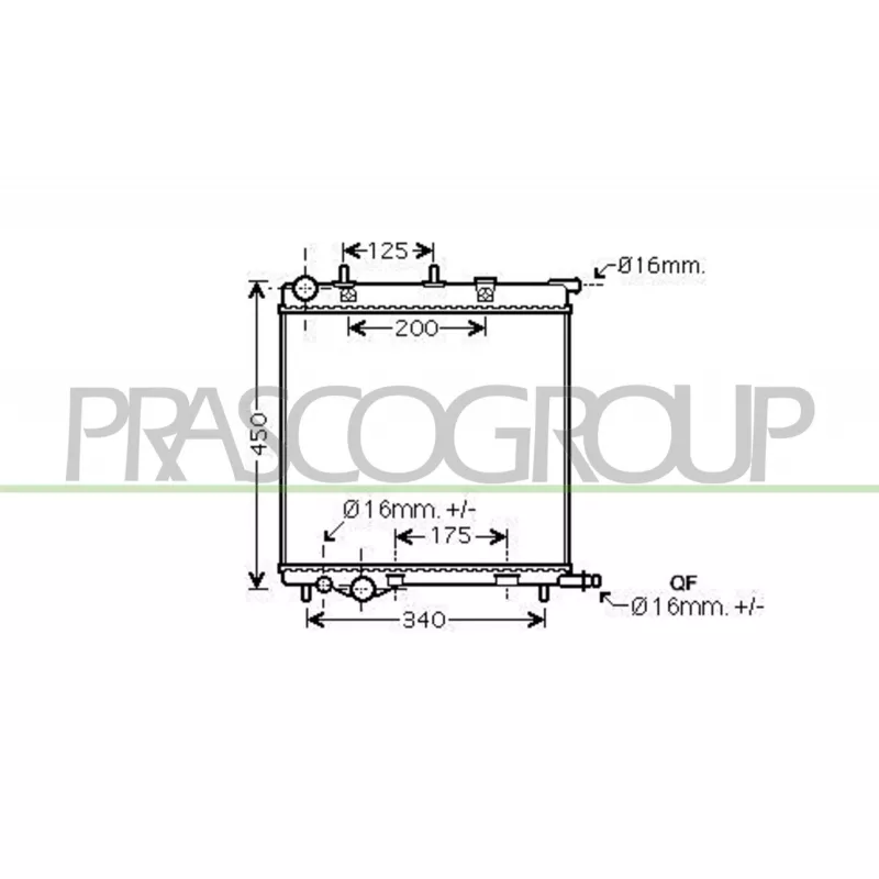 Radiateur, refroidissement du moteur PRASCO CI304R002