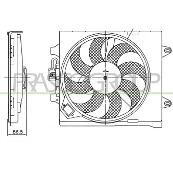 Ventilateur, refroidissement du moteur PRASCO