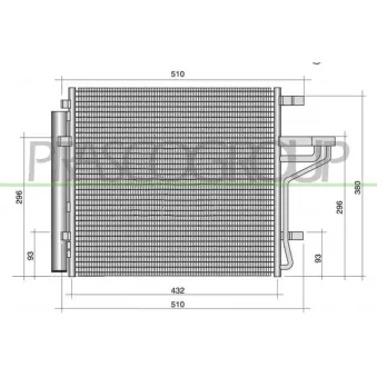 Condenseur, climatisation PRASCO KI328C002