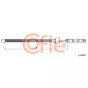 Tirette à câble, frein de stationnement COFLE 92.1.FD014