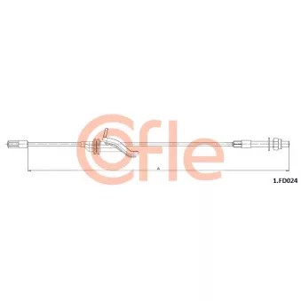 Tirette à câble, frein de stationnement COFLE 92.1.FD024