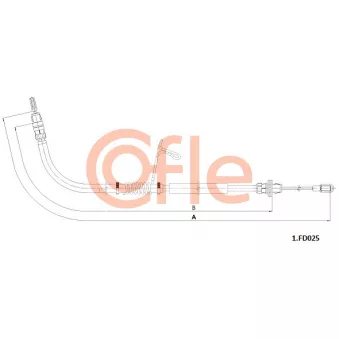 Tirette à câble, frein de stationnement COFLE 92.1.FD025