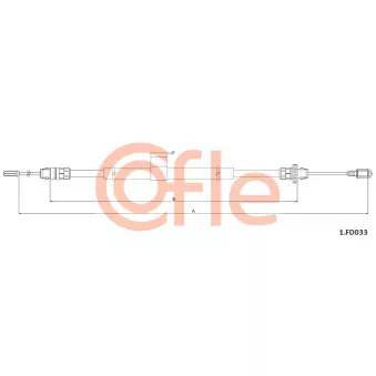 Tirette à câble, frein de stationnement COFLE