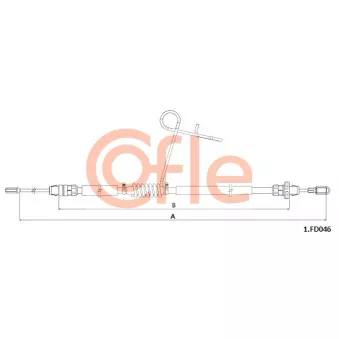 Tirette à câble, frein de stationnement COFLE