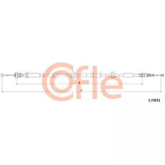 Tirette à câble, frein de stationnement COFLE 92.1.FI031