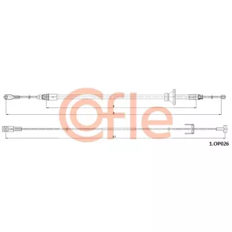 Tirette à câble, frein de stationnement COFLE 92.1.OP026