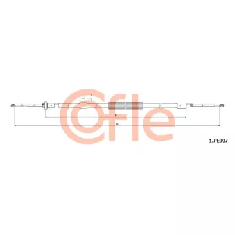 Tirette à câble, frein de stationnement COFLE 92.1.PE007