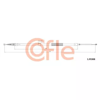 Tirette à câble, frein de stationnement COFLE 92.1.PE008