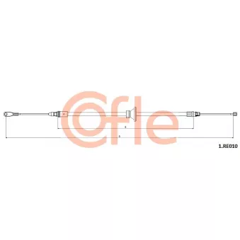 Tirette à câble, frein de stationnement COFLE 92.1.RE010
