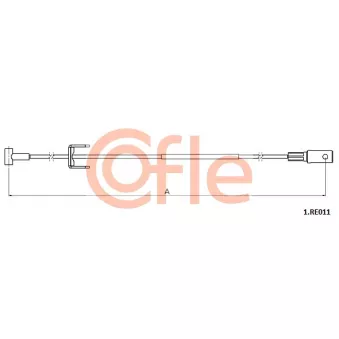 Tirette à câble, frein de stationnement COFLE 92.1.RE011