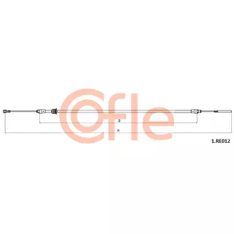 Tirette à câble, frein de stationnement COFLE 92.1.RE012