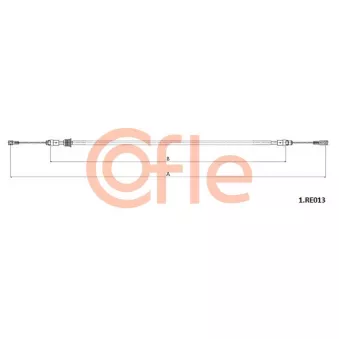 Tirette à câble, frein de stationnement COFLE 92.1.RE013