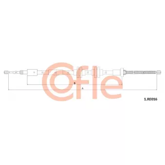 Tirette à câble, frein de stationnement COFLE 92.1.RE016